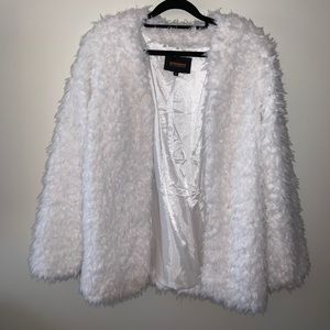Fluffy white coat